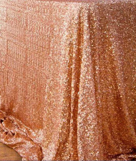 125x180cm Champagne/Gold/Silver Embroidery Mesh Sequin Tablecloth Sequin Table Overlay for Wedding/Party Decora