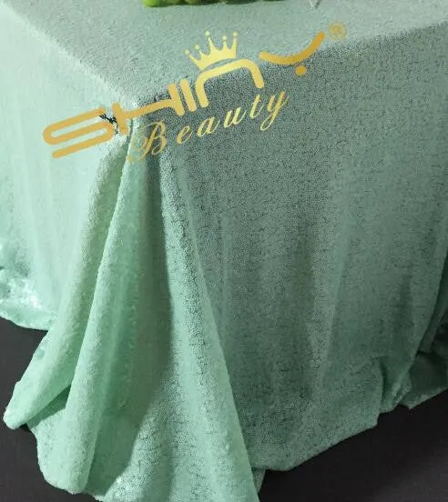 125x180cm Champagne/Gold/Silver Embroidery Mesh Sequin Tablecloth Sequin Table Overlay for Wedding/Party Decora