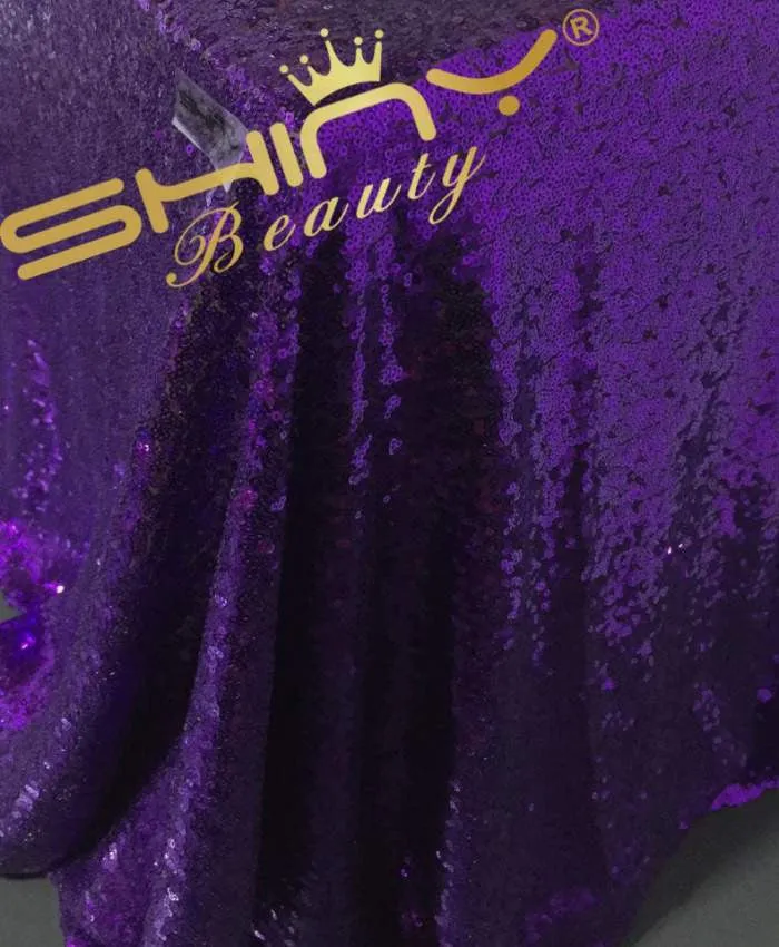 125x180cm Champagne/Gold/Silver Embroidery Mesh Sequin Tablecloth Sequin Table Overlay for Wedding/Party Decora
