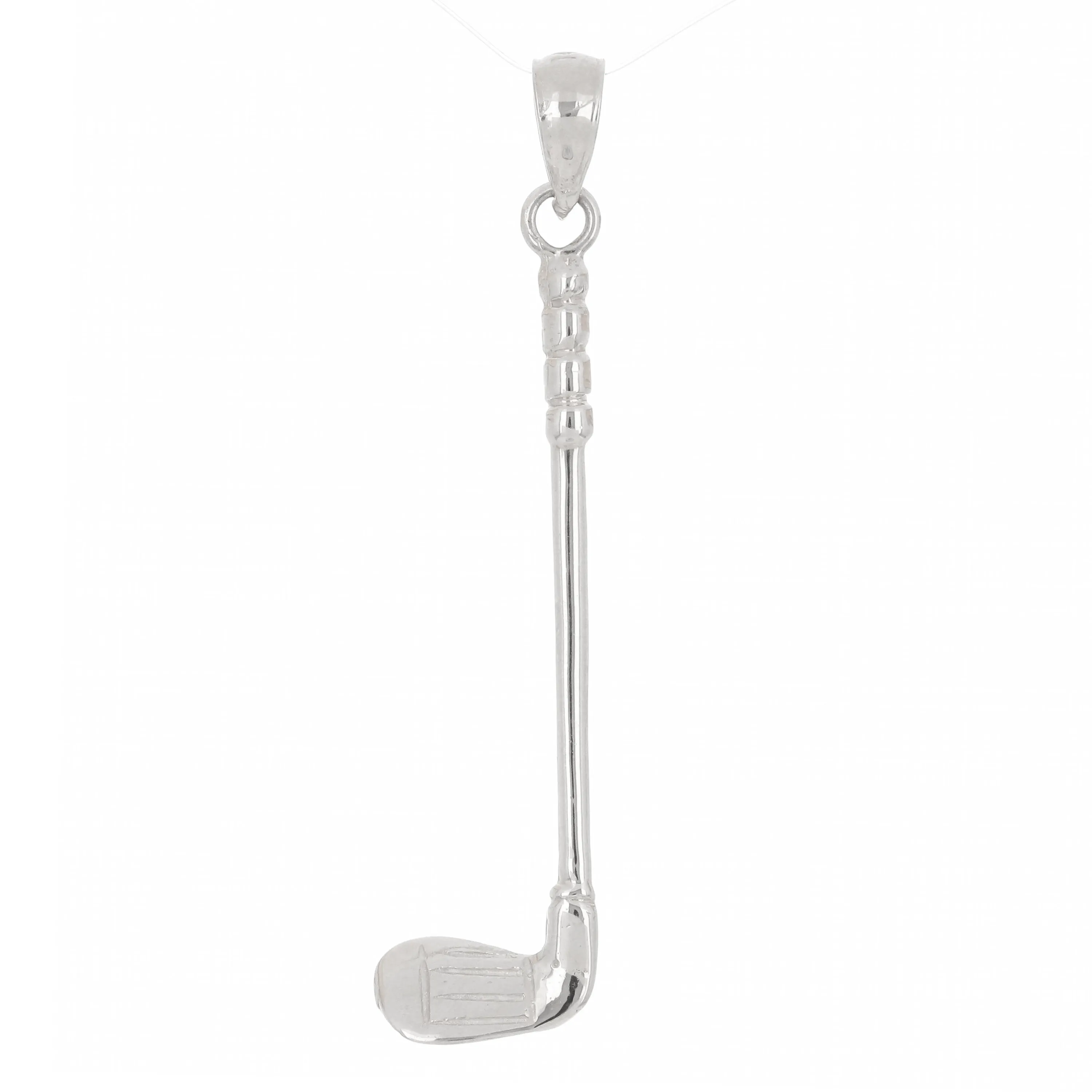 14k Yellow White or Rose Gold Solid Golf Club Stick Charm Pendant 1.7" 1.8 grams Medium