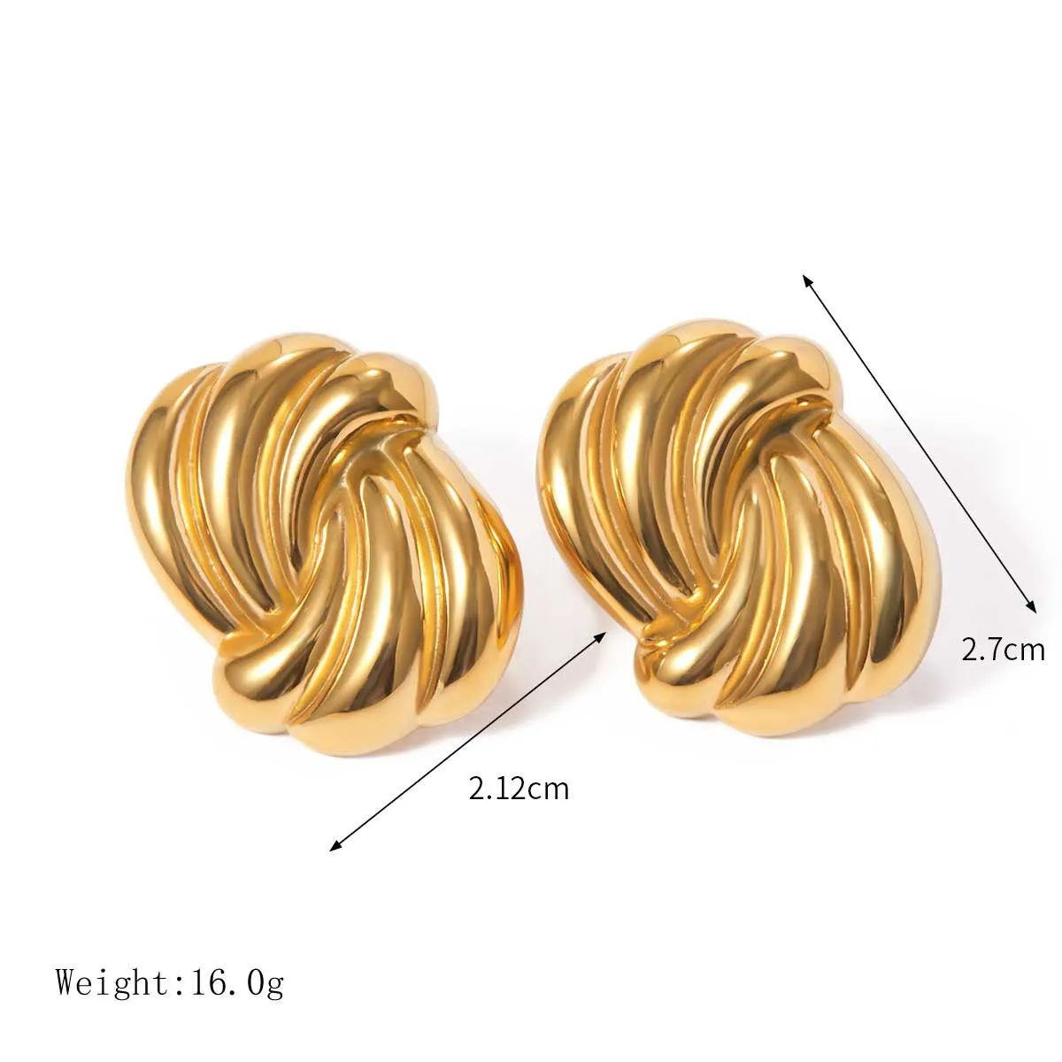 18K Gold Exquisite and Noble Shell-shaped Design Beach Style Light Luxury Earrings