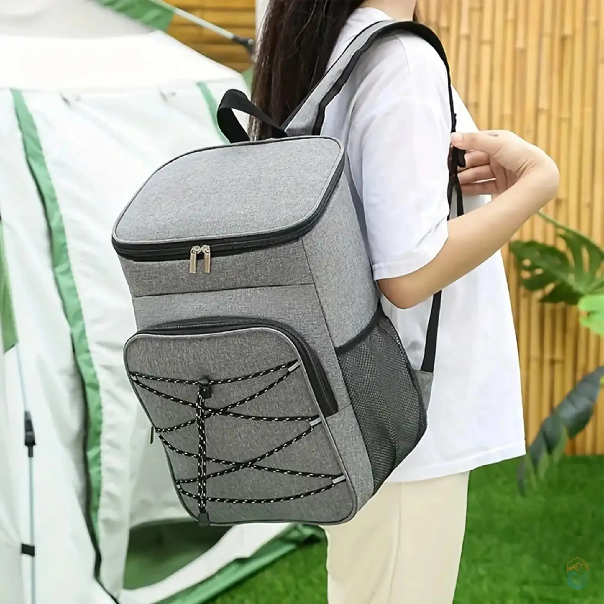 23L Insulated Cooler Backpack with Leakproof Design for Camping and Beach Trips