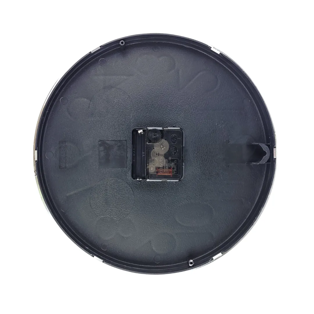 24cm Modern Round Clock White/Silver/Black