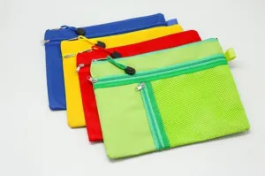 3 Compartment Fabric Pencil Case (A4)