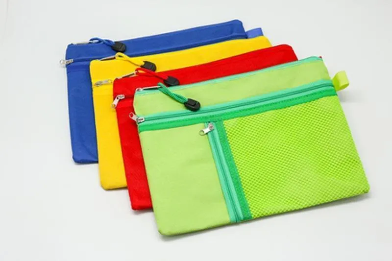 3 Compartment Fabric Pencil Case (A4)