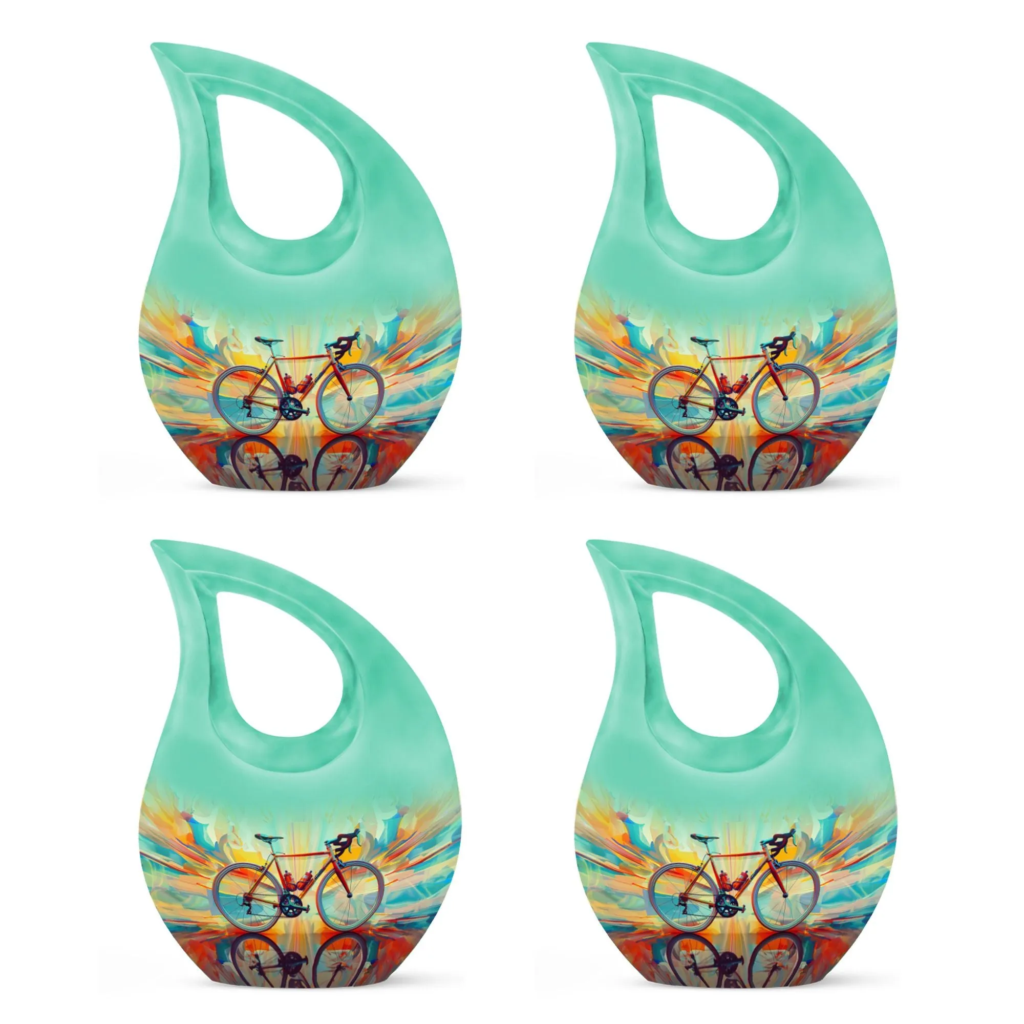Abstract Cycling Dreams - Bike Urns Funeral Large  Urns