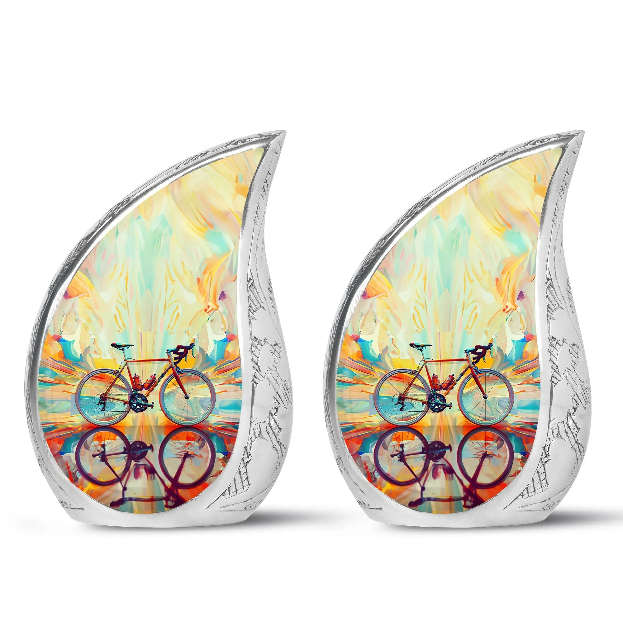 Abstract Cycling Dreams - Bike Urns Funeral Large  Urns