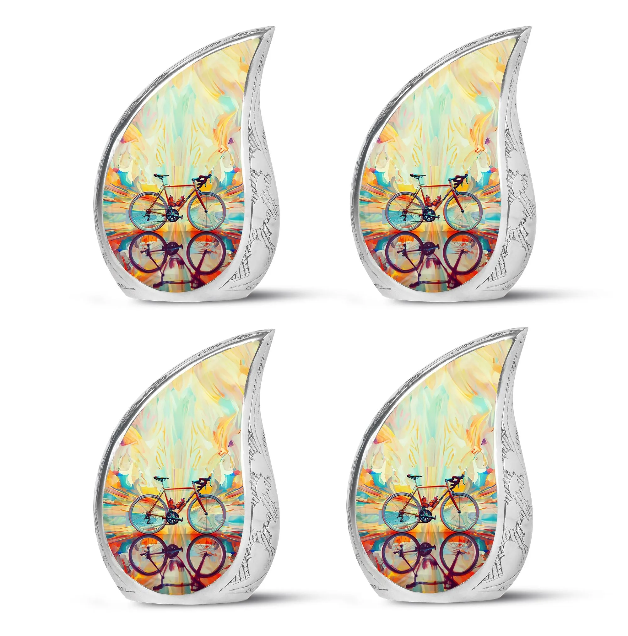 Abstract Cycling Dreams - Bike Urns Funeral Large  Urns