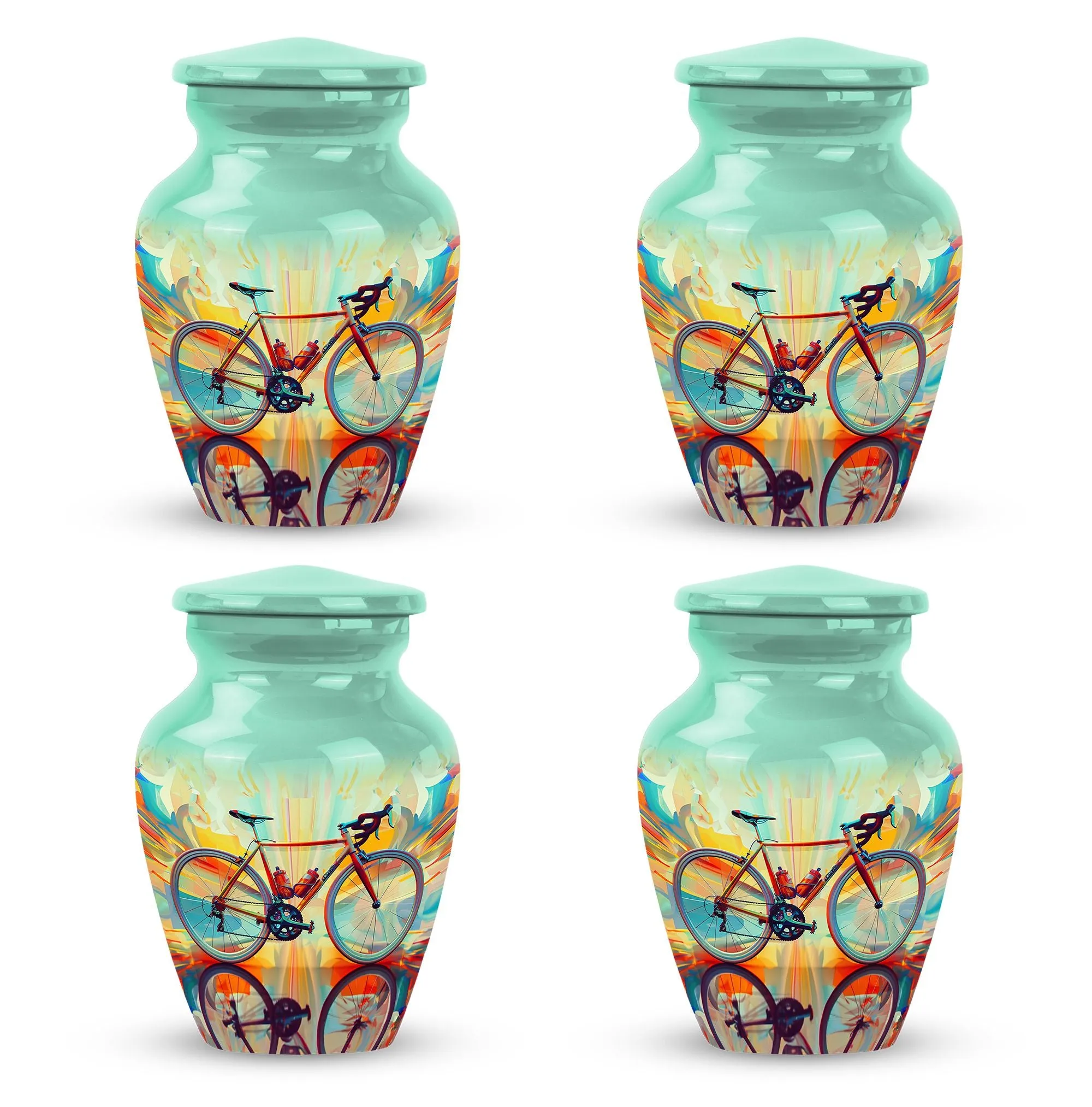 Abstract Cycling Dreams - Bike Urns Funeral Large  Urns