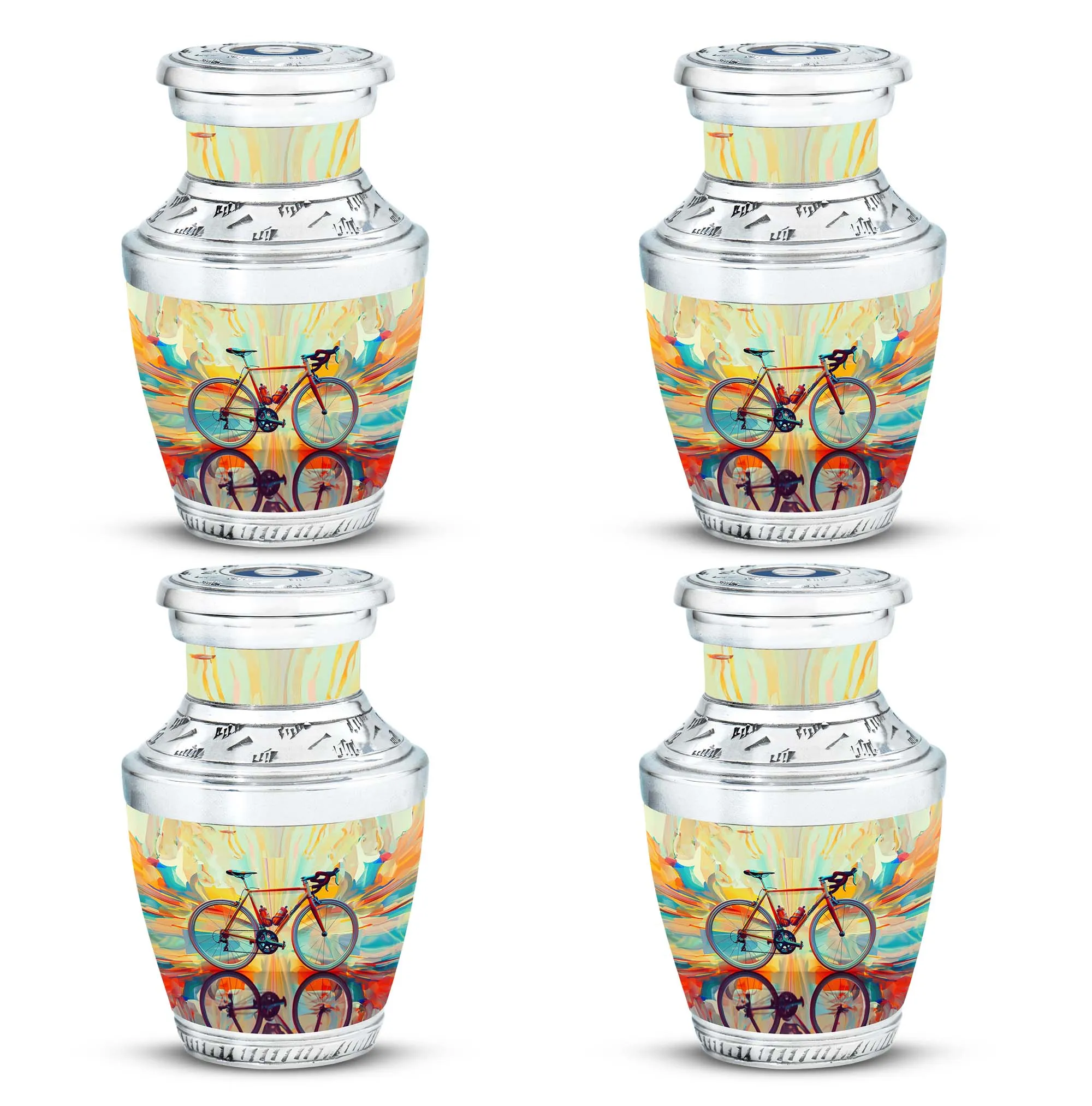 Abstract Cycling Dreams - Bike Urns Funeral Large  Urns