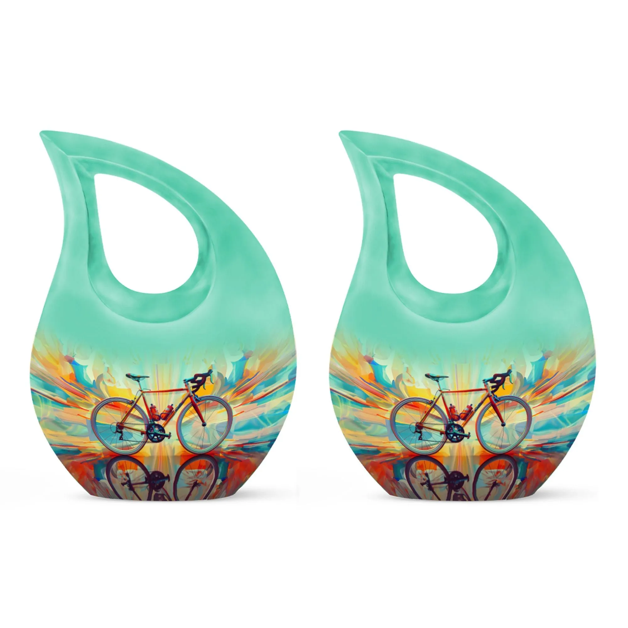 Abstract Cycling Dreams - Bike Urns Funeral Large  Urns