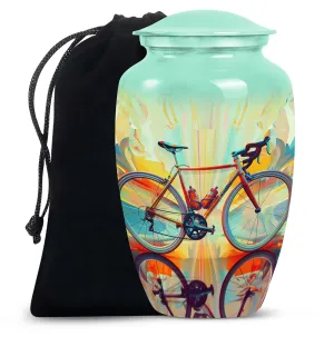 Abstract Cycling Dreams - Bike Urns Funeral Large  Urns