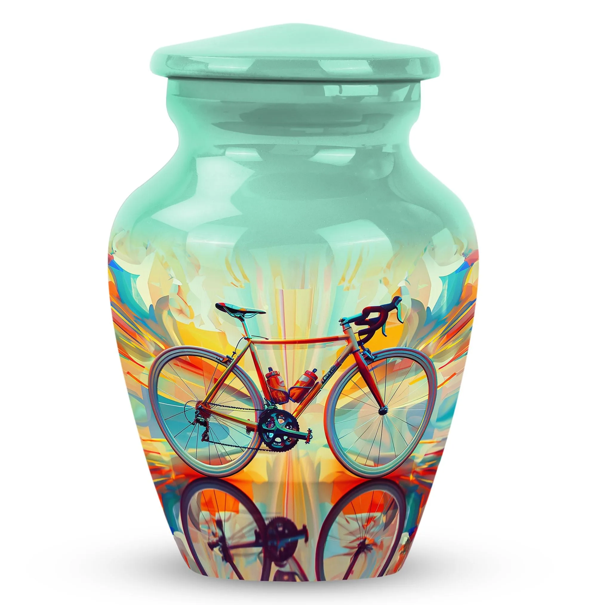 Abstract Cycling Dreams - Bike Urns Funeral Large  Urns