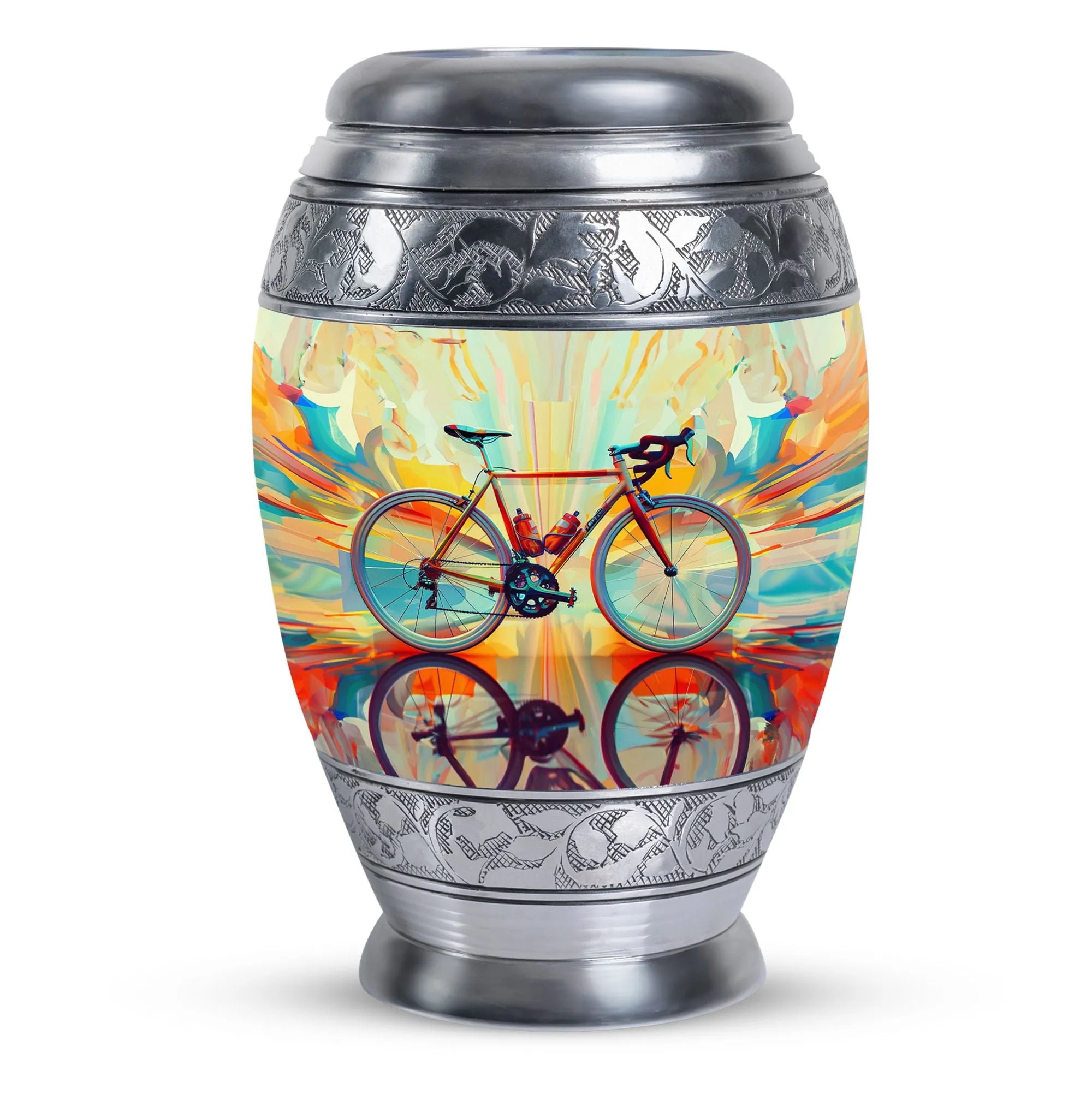 Abstract Cycling Dreams - Bike Urns Funeral Large  Urns