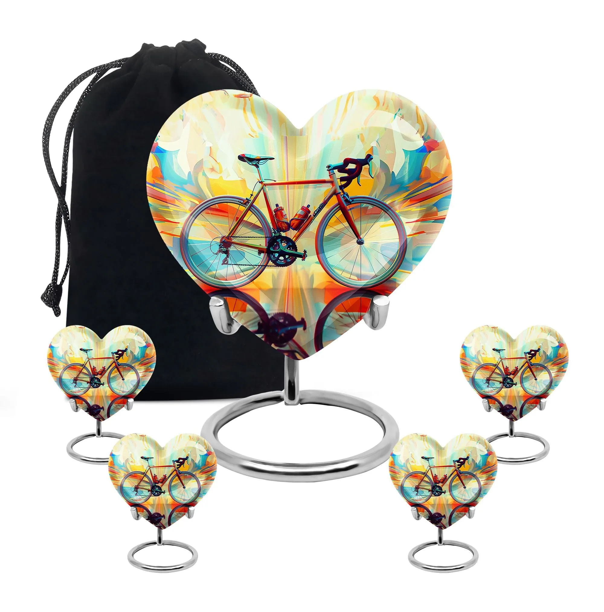 Abstract Cycling Dreams - Bike Urns Funeral Large  Urns