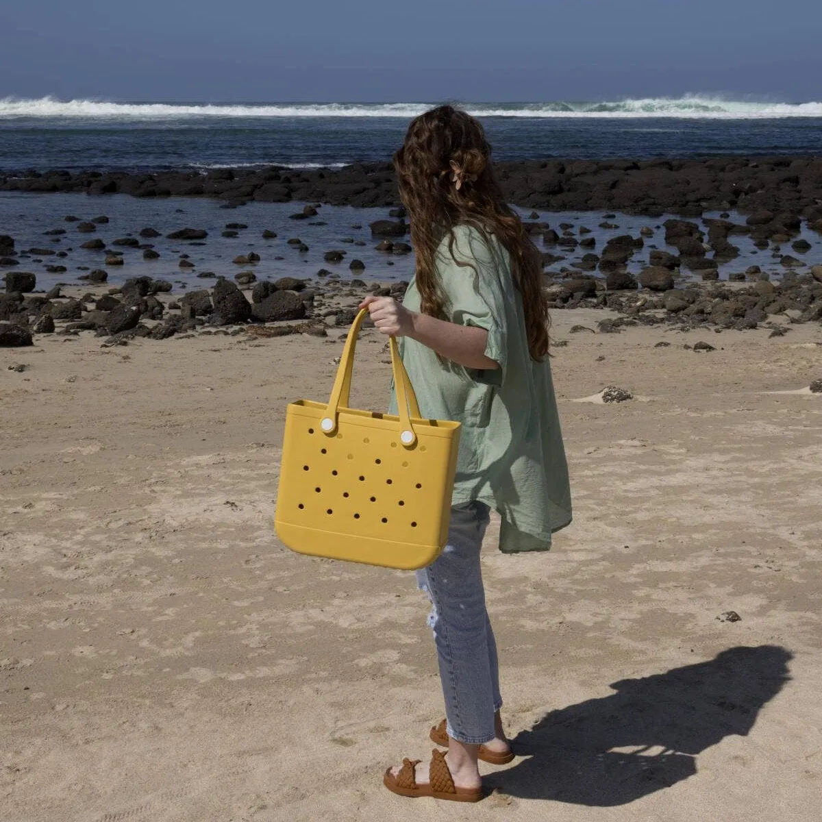 Aloha Vegan Tote Bag | Medium | Yellow
