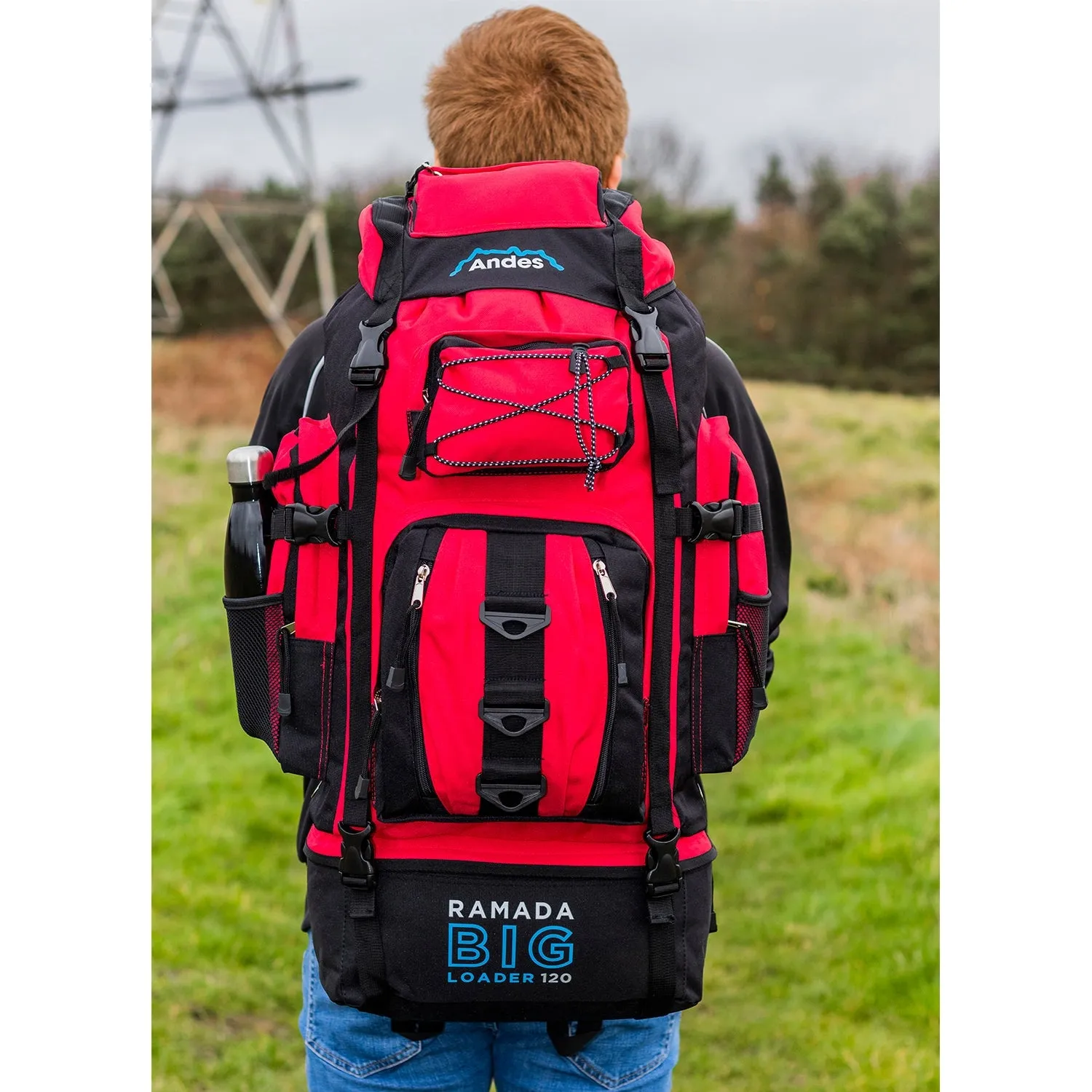 Andes Ramada 120L Extra Large Hiking Camping Backpack/Rucksack Luggage Bag