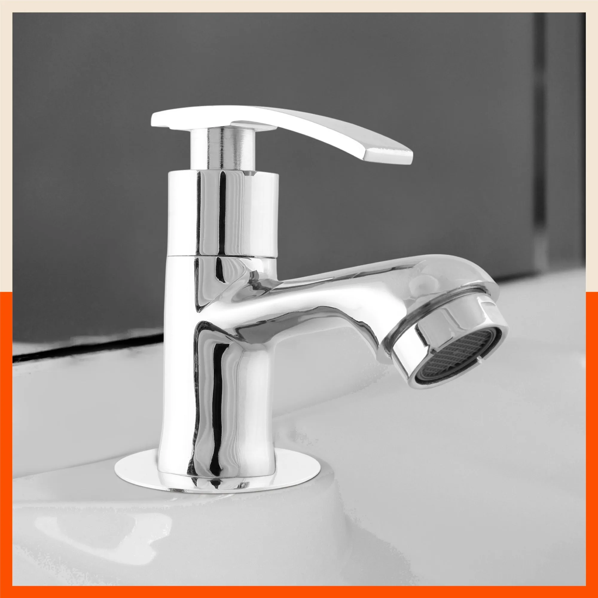 Aquila Sink Mountable Pillar Tap With Flange For Kitchen/Bathroom