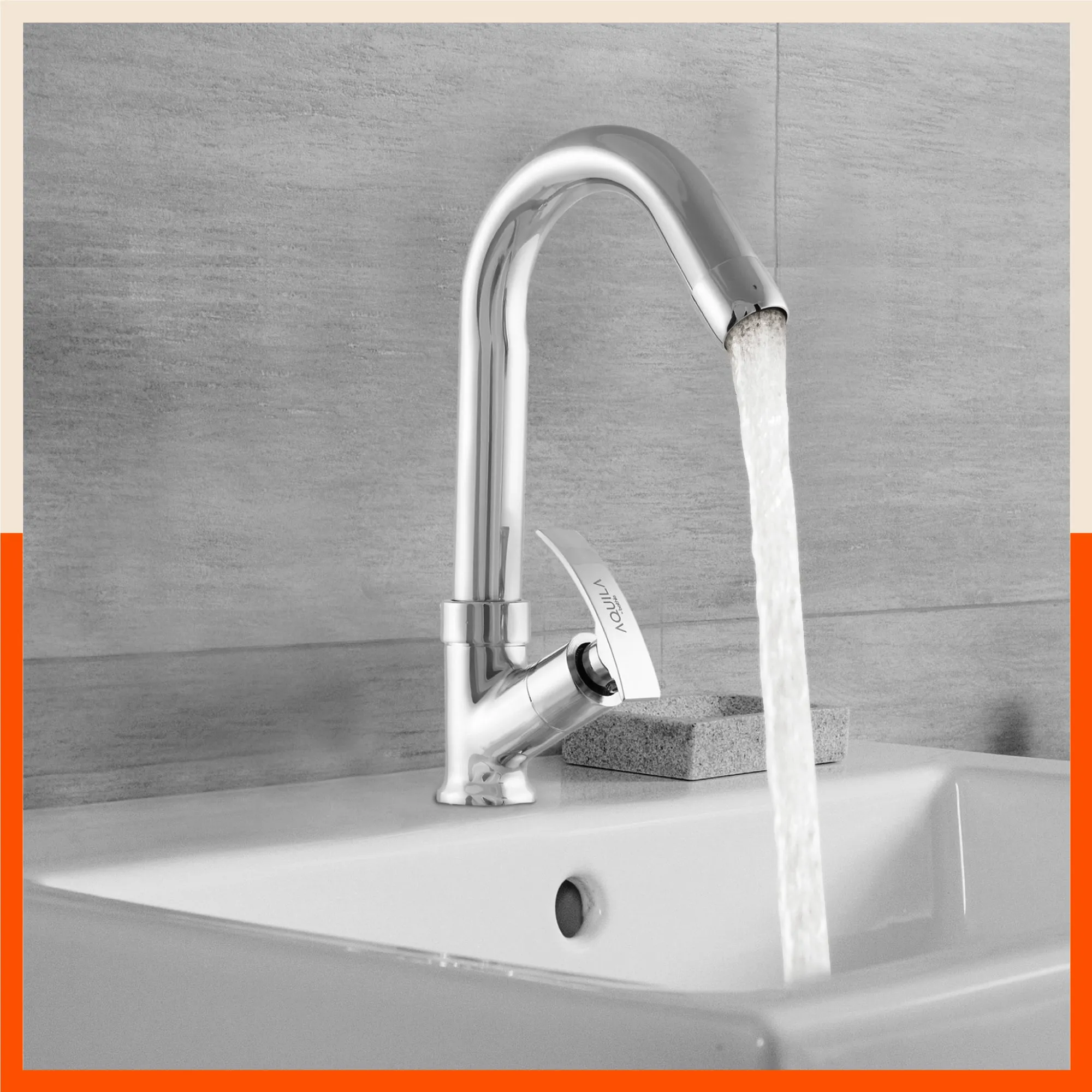 Aquila Sink Mountable Swan Neck Tap For Kitchen/Bathroom