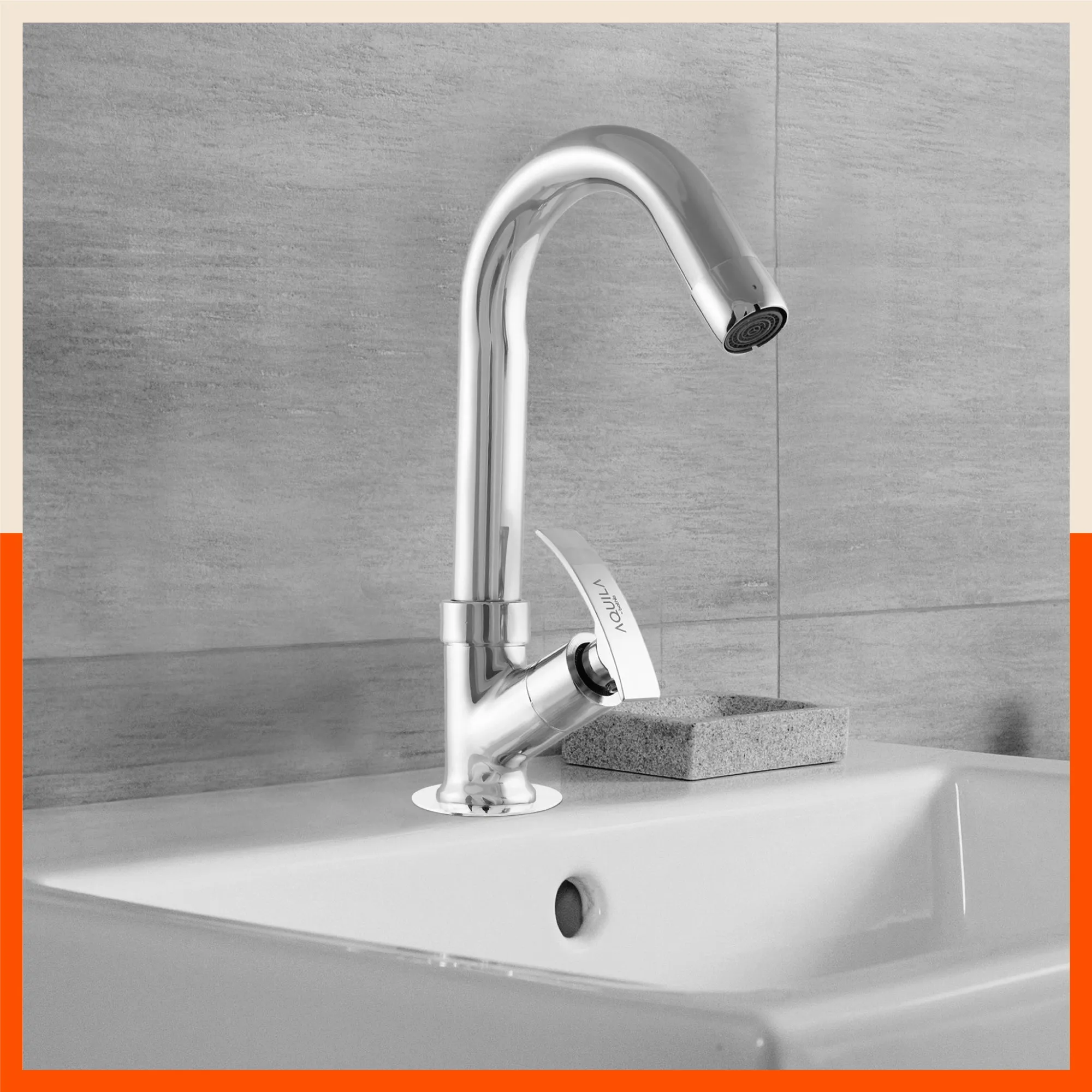 Aquila Sink Mountable Swan Neck Tap For Kitchen/Bathroom