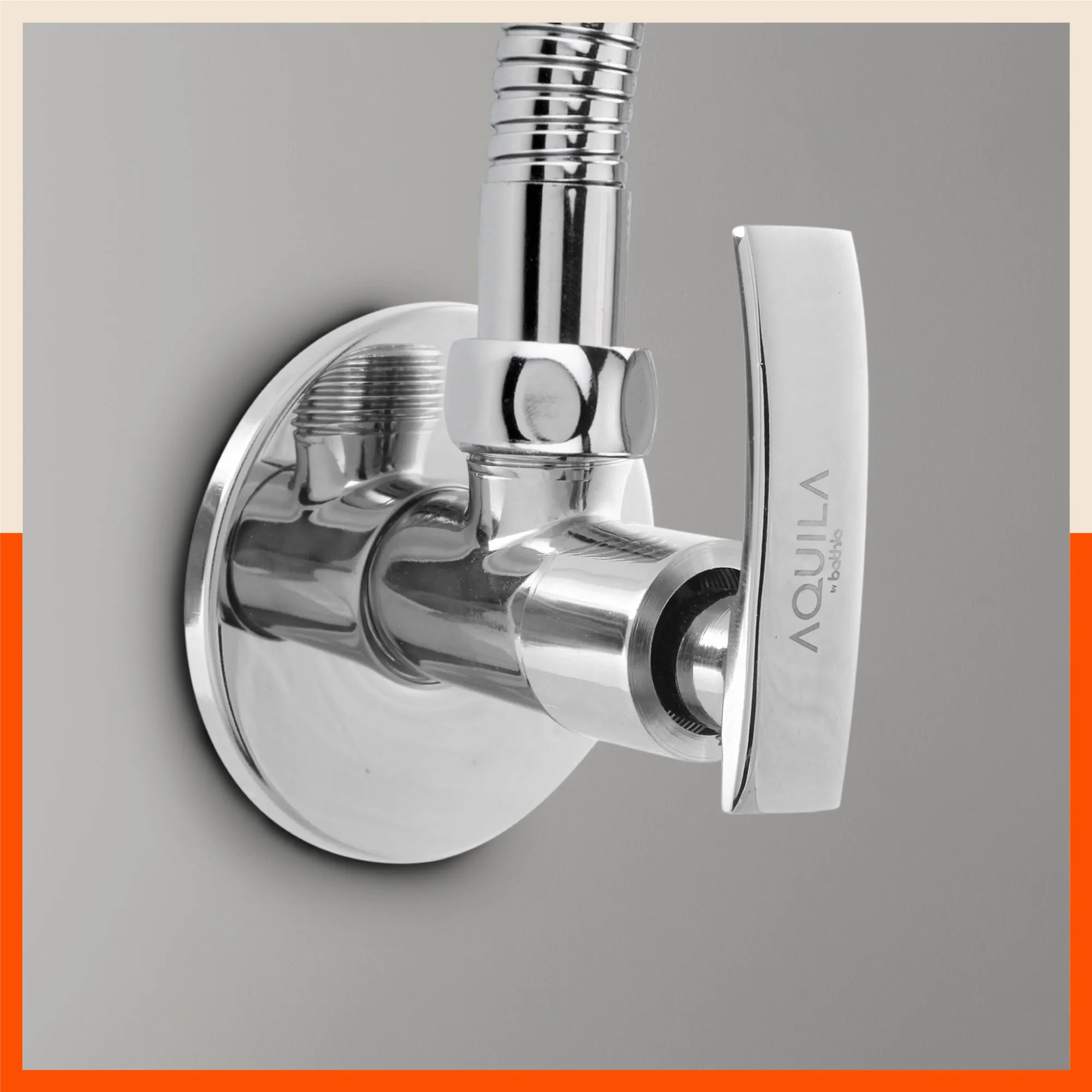 Aquila Wall Mountable Angle Valve With Flange For Kitchen/Bathroom