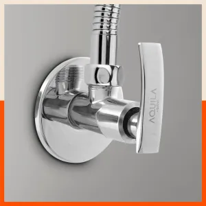 Aquila Wall Mountable Angle Valve With Flange For Kitchen/Bathroom