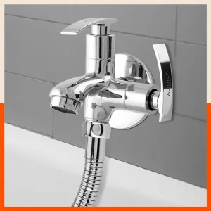 Aquila Wall Mountable Bib 2 Way Tap With Flange For Kitchen/Bathroom