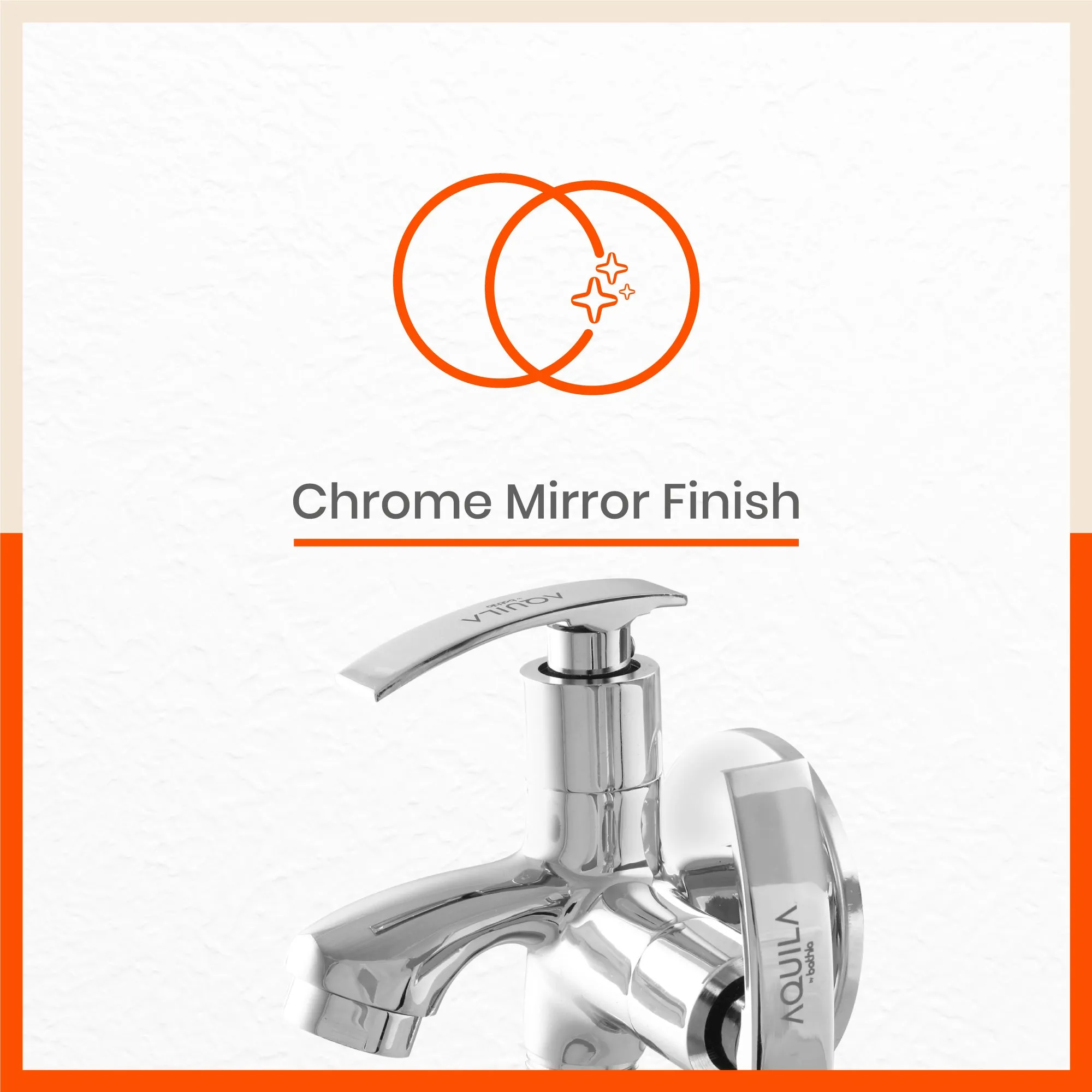 Aquila Wall Mountable Bib 2 Way Tap With Flange For Kitchen/Bathroom