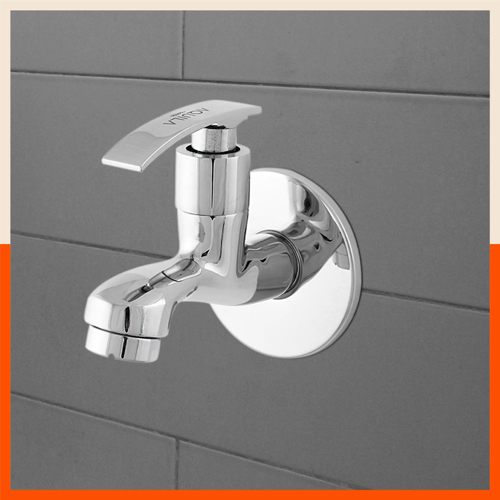 Aquila Wall Mountable Bib Tap With Flange For Kitchen/Bathroom