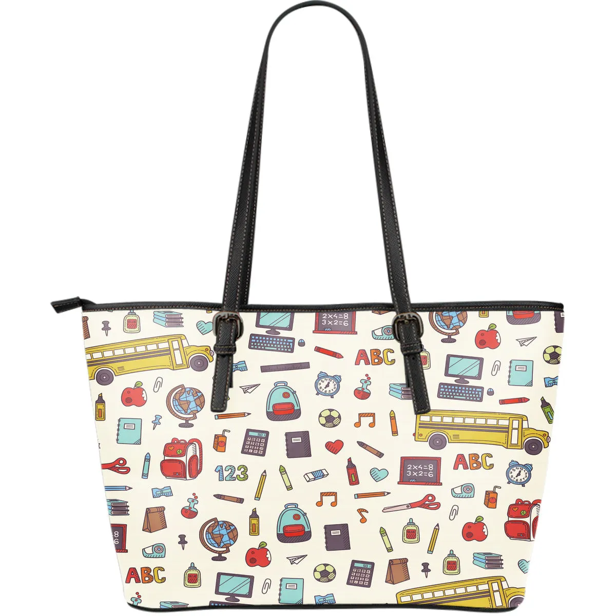 Back 2 School Large Leather Tote Bag