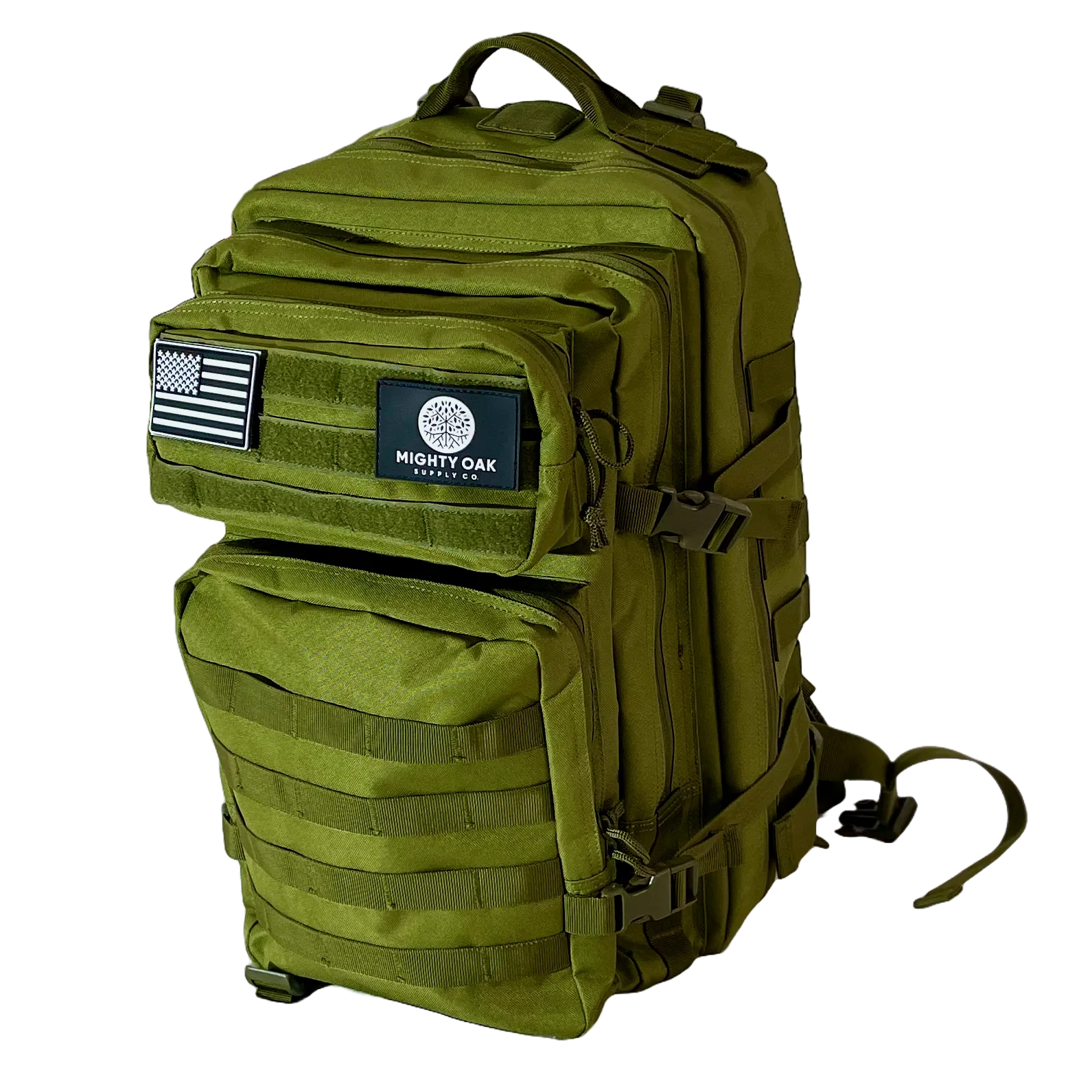 Backpacking Backpack, 45L Capacity, Deep Pockets, Water Resistant, Green