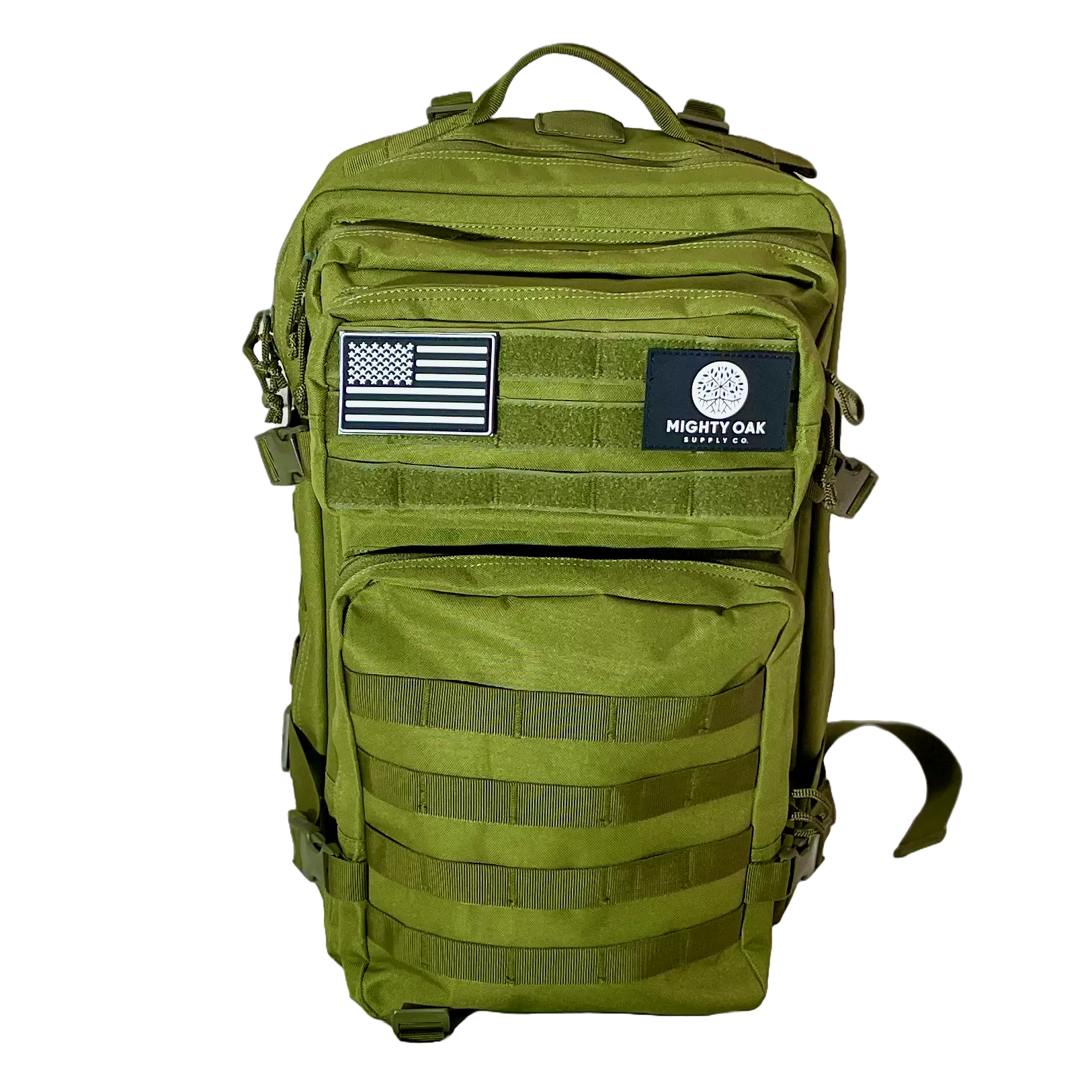 Backpacking Backpack, 45L Capacity, Deep Pockets, Water Resistant, Green