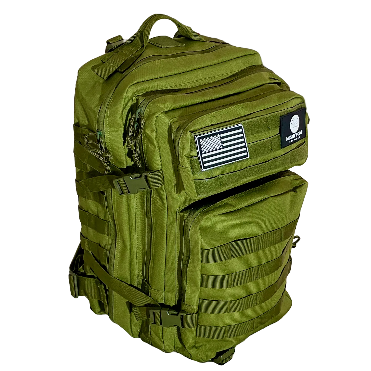 Backpacking Backpack, 45L Capacity, Deep Pockets, Water Resistant, Green