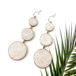 Beach Seed Cascade Earrings