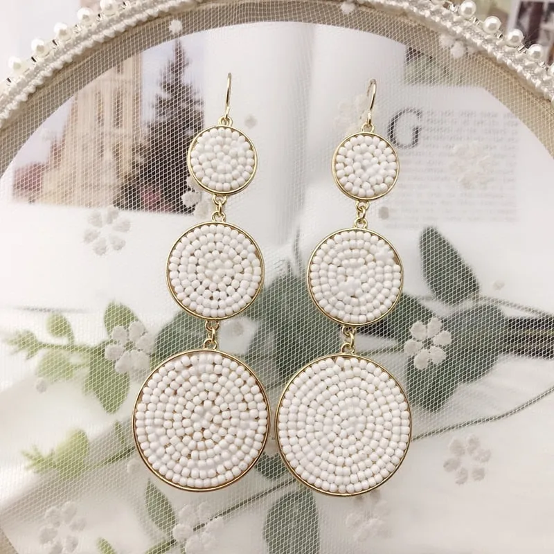 Beach Seed Cascade Earrings