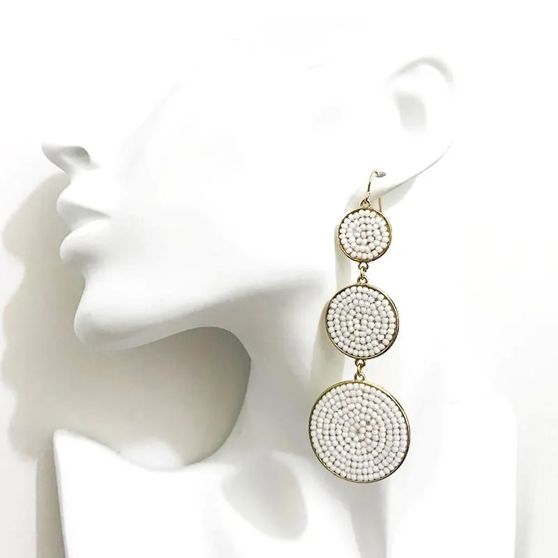 Beach Seed Cascade Earrings