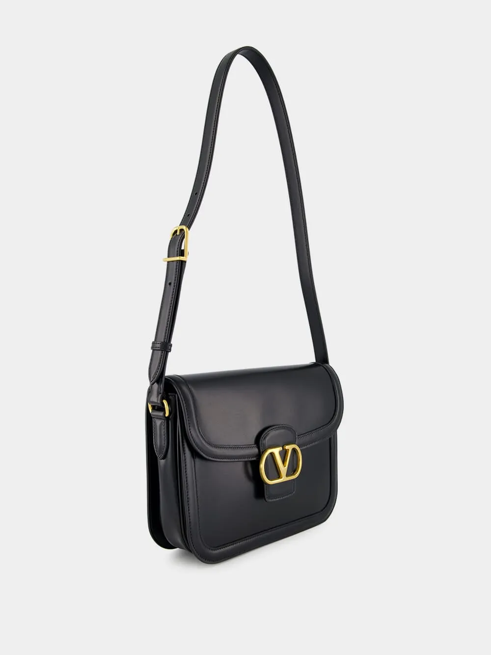 Black 9to5 Smooth Calfskin Shoulder Bag