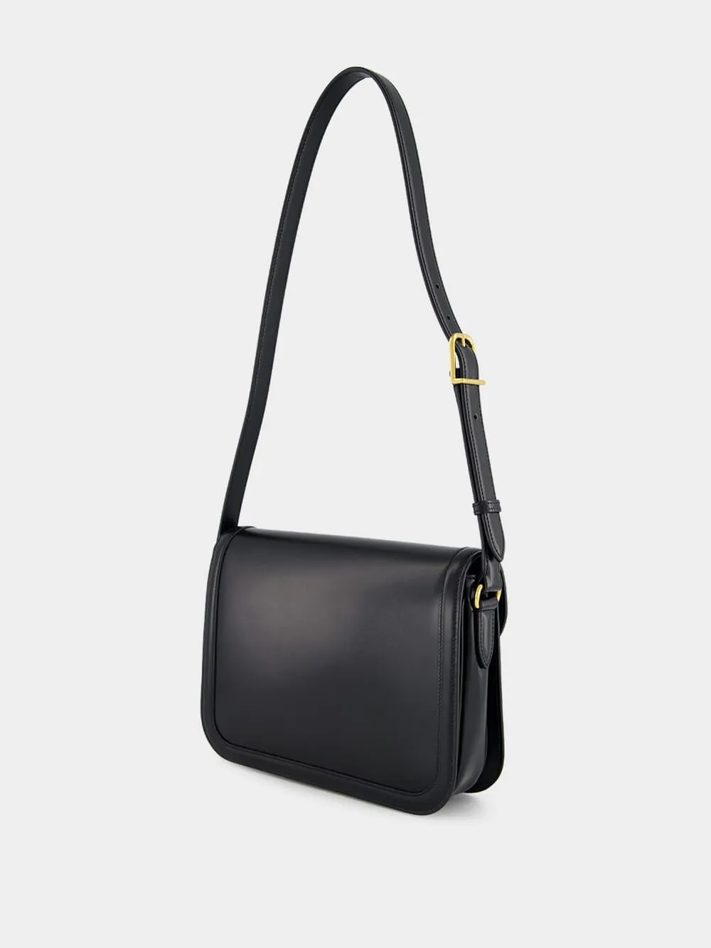 Black 9to5 Smooth Calfskin Shoulder Bag