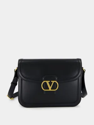 Black 9to5 Smooth Calfskin Shoulder Bag
