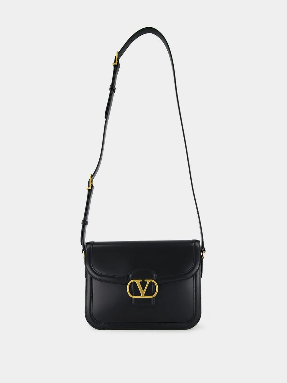 Black 9to5 Smooth Calfskin Shoulder Bag