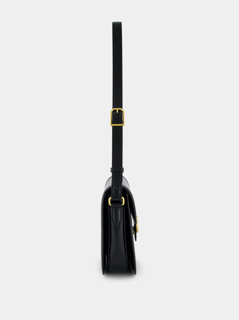 Black 9to5 Smooth Calfskin Shoulder Bag