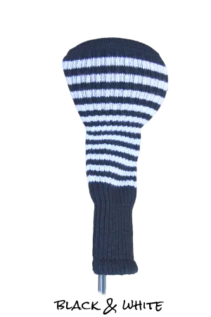 Black and White Club Sock Golf Headcover