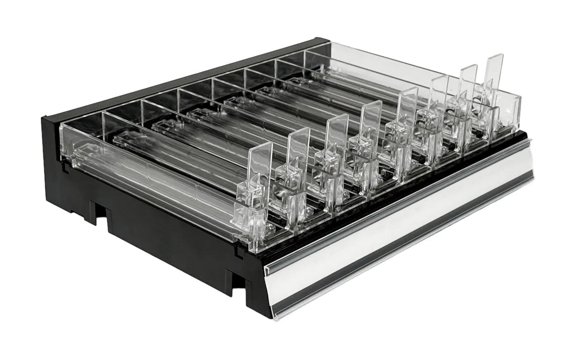 BLACK Empty Tray (8 Slots, Fixed Spacing)