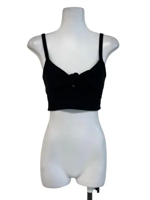 Black Ribbon Crop Top