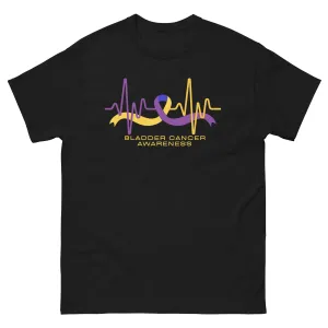 Bladder Cancer Ribbon Heartbeat Tee