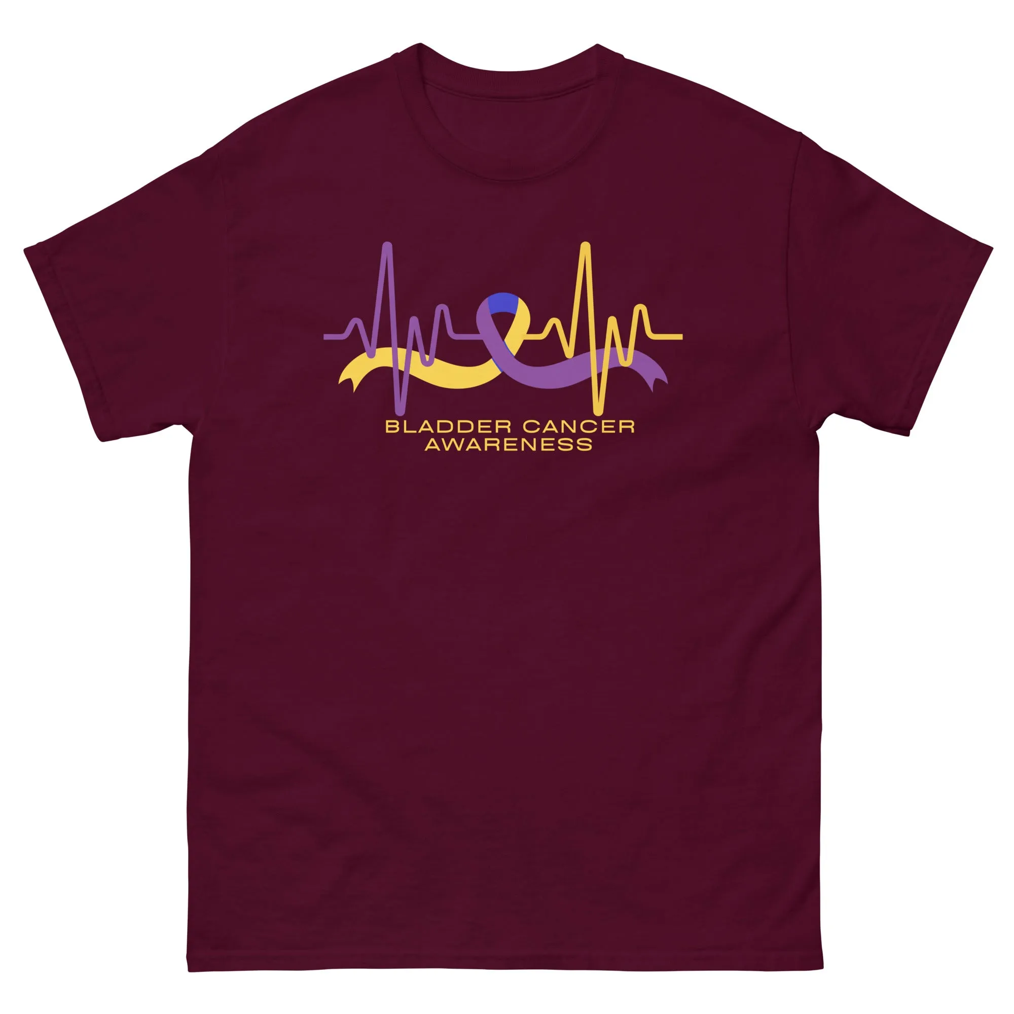 Bladder Cancer Ribbon Heartbeat Tee