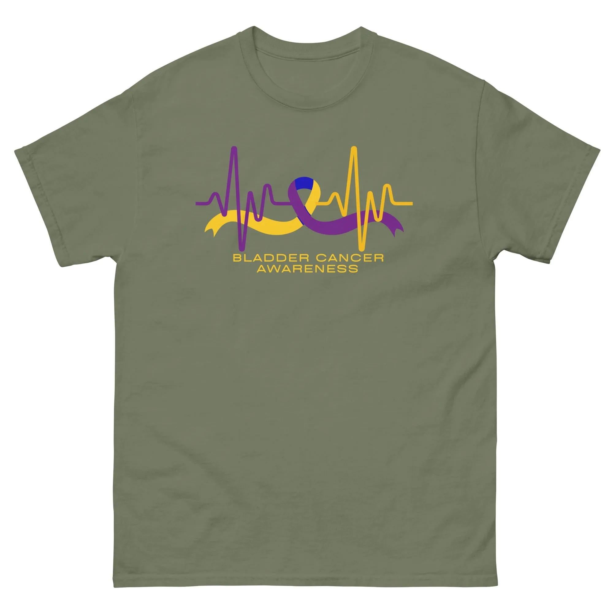 Bladder Cancer Ribbon Heartbeat Tee