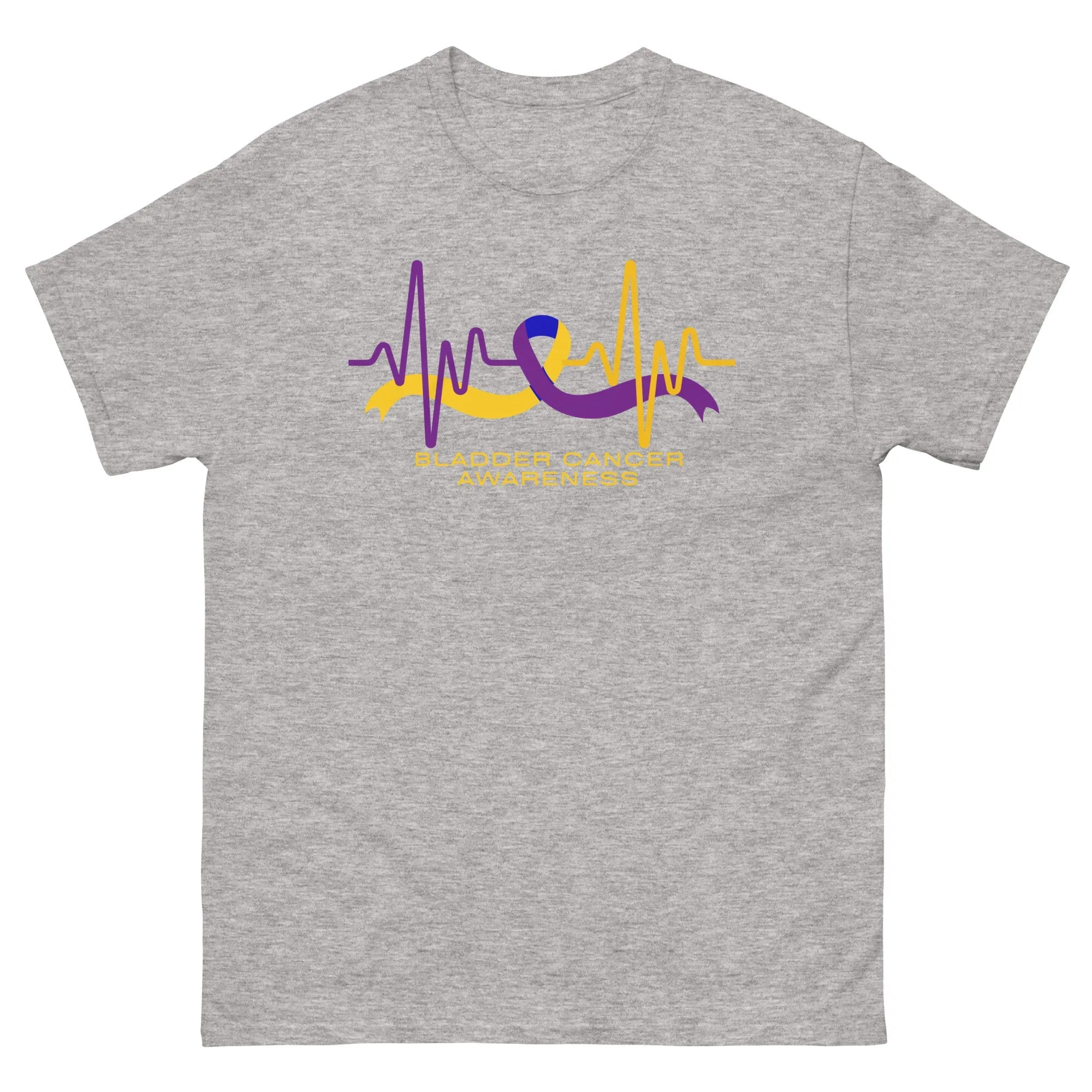 Bladder Cancer Ribbon Heartbeat Tee