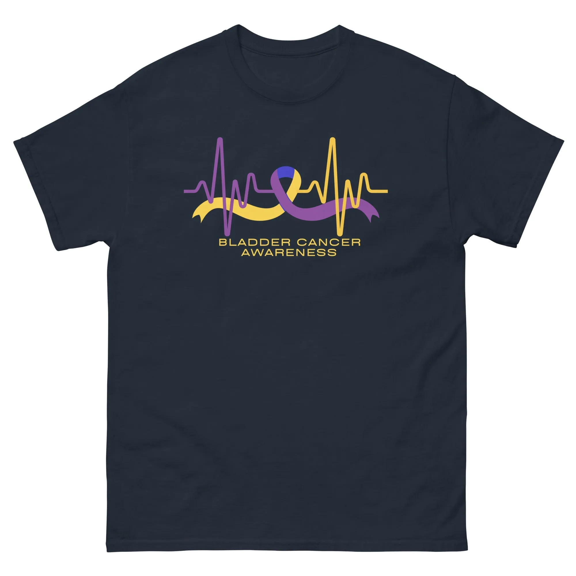 Bladder Cancer Ribbon Heartbeat Tee