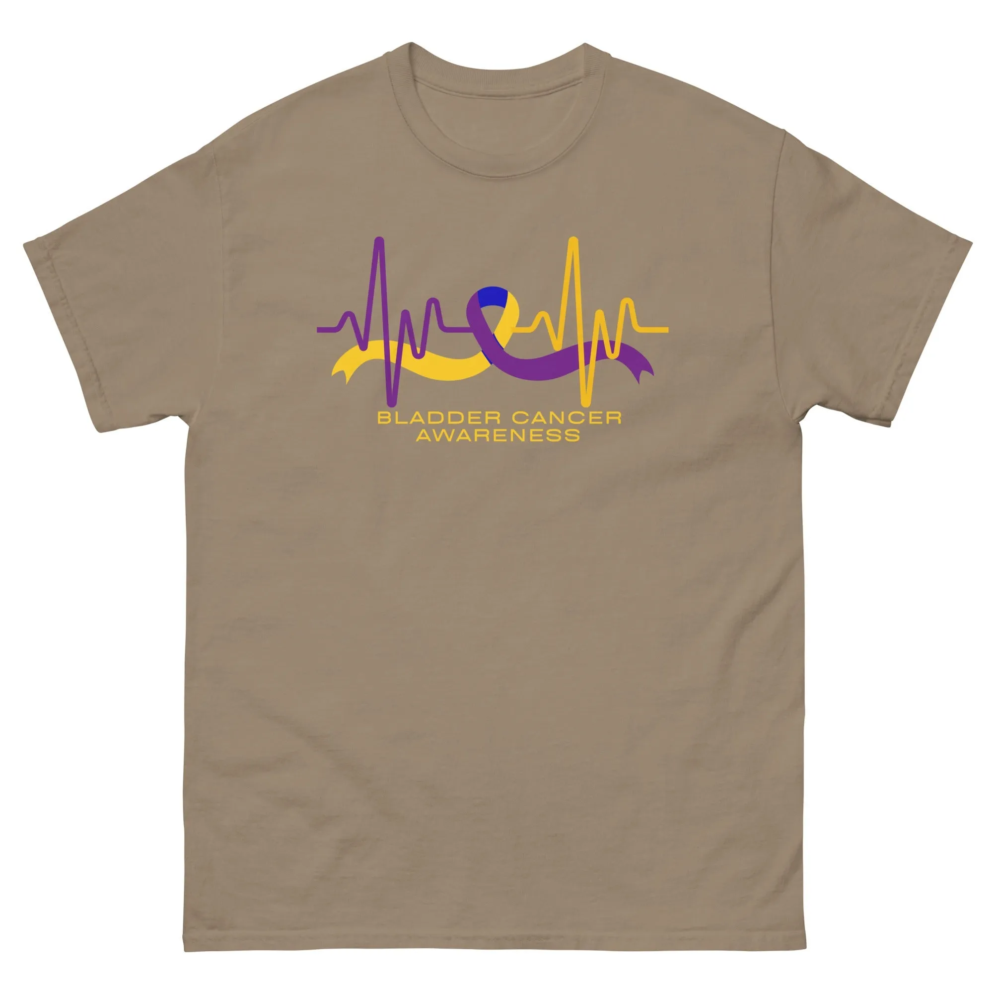 Bladder Cancer Ribbon Heartbeat Tee